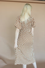 Load image into Gallery viewer, Sofie Brown Check Midi Dress