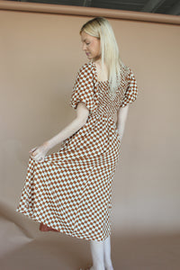 Sofie Brown Check Midi Dress