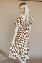 Load image into Gallery viewer, Sofie Brown Check Midi Dress