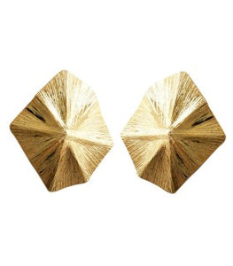 Asimetric Gold Earrings