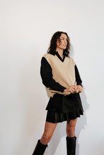Load image into Gallery viewer, Black Leather Tennis Skirt