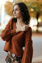 Load image into Gallery viewer, Camel V Neck Sweater