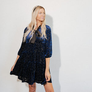 Bridget Blue Velvet Dress
