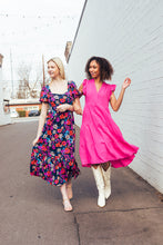 Load image into Gallery viewer, Bliss Fuchsia Flutter Dress