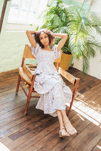 Load image into Gallery viewer, Skylar Blue Floral Tiered Dress