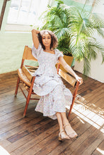 Load image into Gallery viewer, Skylar Blue Floral Tiered Dress