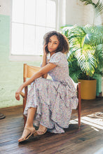 Load image into Gallery viewer, Skylar Blue Floral Tiered Dress
