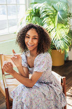 Load image into Gallery viewer, Skylar Blue Floral Tiered Dress