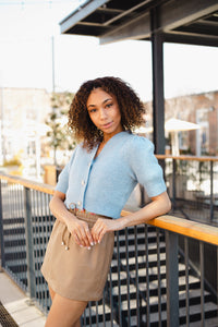 Emerson Blue Crop Sweater