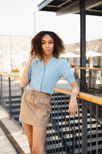 Emerson Blue Crop Sweater