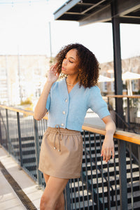 Emerson Blue Crop Sweater