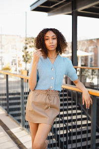 Emerson Blue Crop Sweater