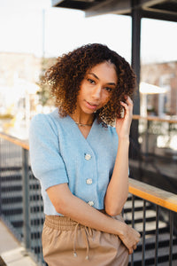 Emerson Blue Crop Sweater