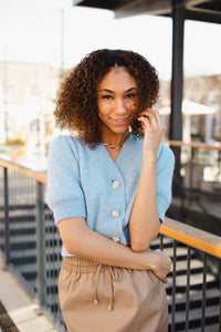 Emerson Blue Crop Sweater