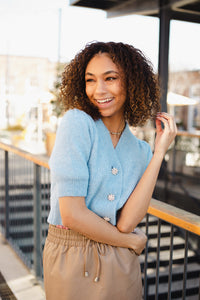 Emerson Blue Crop Sweater