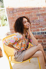 Load image into Gallery viewer, Bloom Blue Floral Top