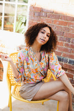 Load image into Gallery viewer, Bloom Blue Floral Top