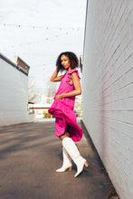 Load image into Gallery viewer, Bliss Fuchsia Flutter Dress