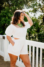 Load image into Gallery viewer, Loren White Romper