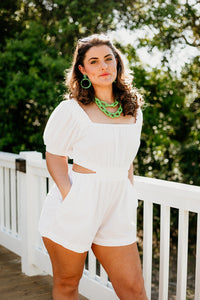 Lime Beaded Hoop Earrings