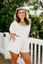 Load image into Gallery viewer, Loren White Romper
