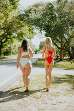 Load image into Gallery viewer, White Cutout Swimsuit