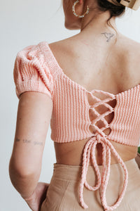 Pretty Pink Tie Back Top