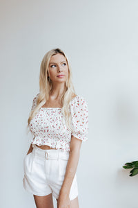 Tea Rose Smocked Top