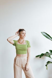 Breeze Beige Wide Leg Pants