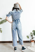 Load image into Gallery viewer, Feminine Utility Denim Jumpsuit