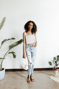 Relaxed Distressed Boyfriend Jeans