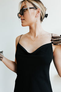 Secret Garden Black Slip Dress