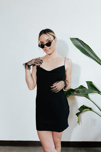 Secret Garden Black Slip Dress
