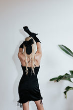 Load image into Gallery viewer, Pearl Essence Black Slip Dress