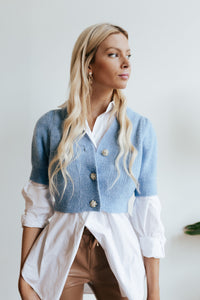 Emerson Blue Crop Sweater