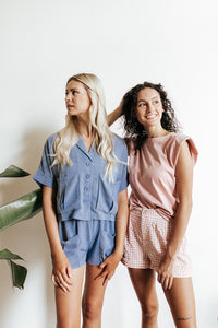 Mauve Shoulder Pad Tee