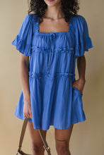 Load image into Gallery viewer, Queen City Ruffle Blue Dress
