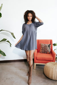 Sandy Charcoal Dress