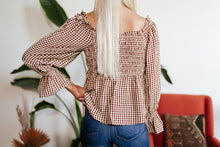 Load image into Gallery viewer, Cora Checker Print Top