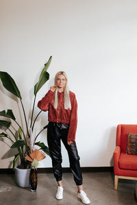 Leather Jogger Pants