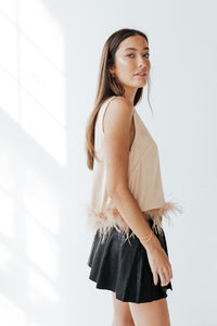 Black Leather Tennis Skirt