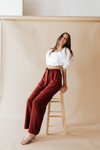 Puff Sleeve Knit Corset Top