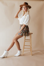 Load image into Gallery viewer, Retro Floral Ruffle Skirt