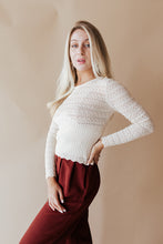 Load image into Gallery viewer, Lillian Ivory Crochet Sweater