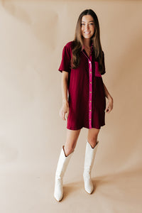 The Shift Button Mini Dress