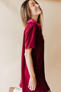 The Shift Button Mini Dress