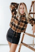 Load image into Gallery viewer, Plaid About You Sherpa Jacket