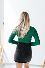 Load image into Gallery viewer, Empire Keyhole Green Top