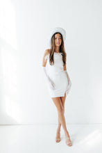 Load image into Gallery viewer, White Feather Dress
