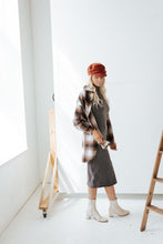 Load image into Gallery viewer, Kate Rust Flannel Shacket